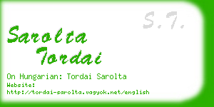 sarolta tordai business card